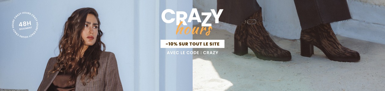 crazy hours : -10% sur tout le site avec le code CRAZY
