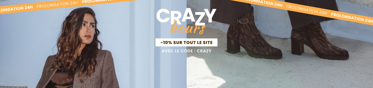 crazy hours : -10% sur tout le site avec le code CRAZY