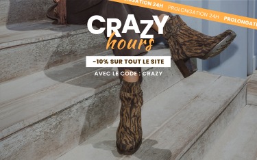 crazy hours : -10% sur tout le site avec le code CRAZY